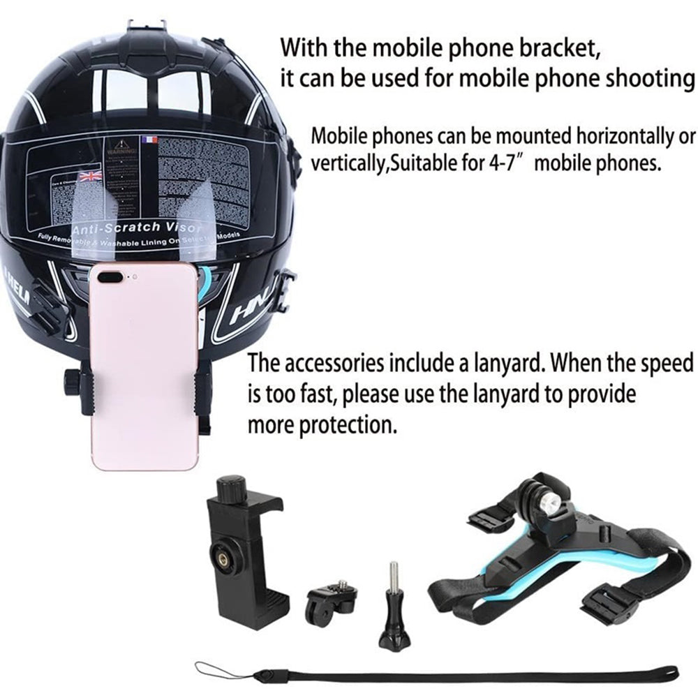 5-in-1 Motorcycle Helmet Chin Mount Claw Clamp Body Strap Cycling Accessories for GoPro 5-in-1 Motorcycle Helmet Chin Mount Claw Clamp Body Strap Cycling Accessories for GoPro